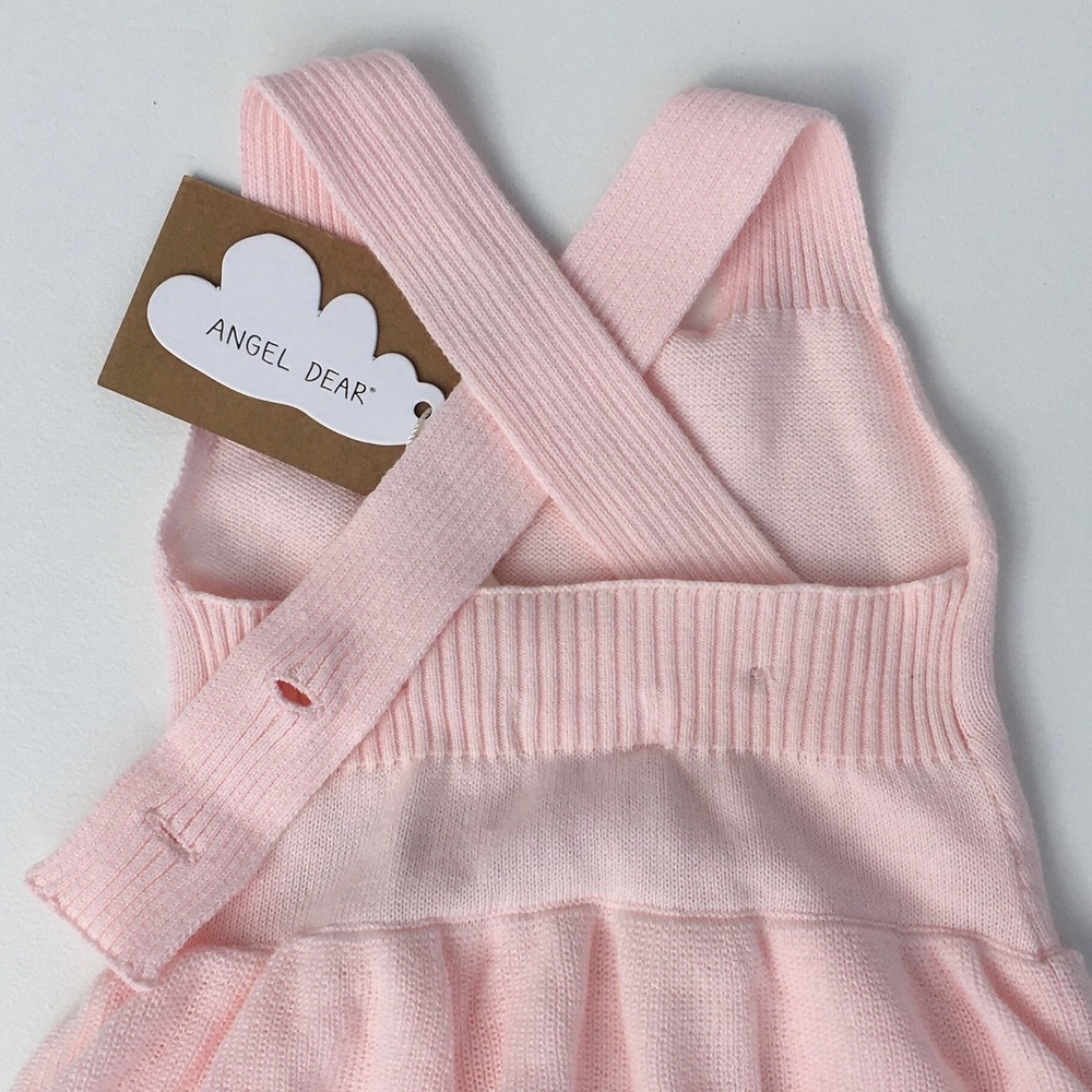 Angel Dear Pink Knit Skirted Romper 3-6M - Picture 5 of 6